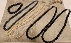 パール　石系　ネックレス　指輪セット　アクセサリーまとめ　遺品整理