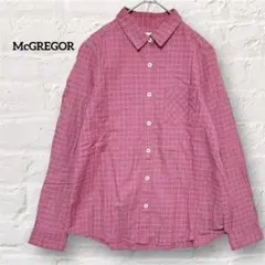 マックレガー McGREGOR チェックシャツ M ピンク 長袖 レディースのサムネイル