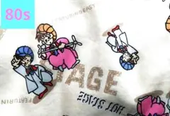 80s キャラクター柄 綿生地