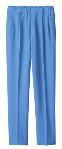 【新品/Ｓ】ストレッチ素材 美脚テーパードパンツ ライトブルー