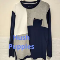 Hush Puppies パッチワーク長袖カットソー Mサイズ