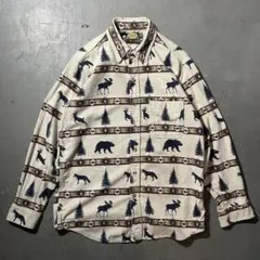 Cabela’s 総柄シャツ ネイティブ柄 アニマル柄　キナリ