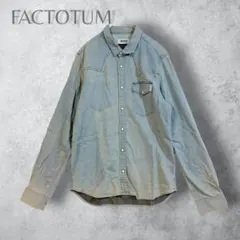 【FACTOTUM】　ウエスタンシャンブレーシャツ　日本製　44 洗えるのサムネイル