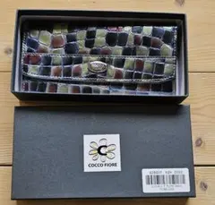 【箱付／比較的 キレイ】「コッコフィオーレ」 長財布 ワインブルー QVC