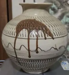 小石原焼 飛び鉋二彩打掛 大壺 太田和孝作 27cm】民芸陶器 - メルカリ