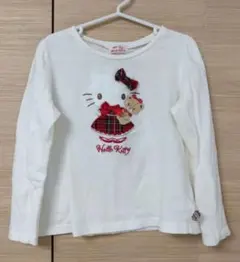 【ハローキティ×ANY KIDS】アップリケ 長袖Tシャツ　120