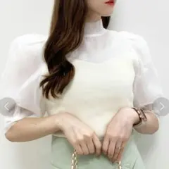 INGNI 新品タグ付き ホワイトアイボリー パフスリーブ M