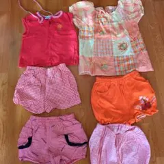 moujoujou 赤 タンクトップ パンツ他　80cm セット