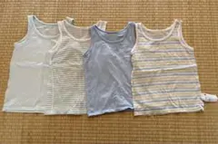 UNIQLO コットンメッシュタンクトップ　ベビー肌着 90サイズ 4枚セット