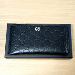 グッチ GUCCI 長財布 ラウンドファスナー L字 レザー ブラック メンズ GUCCI（グッチ） 財布 長財布 ラウンドファスナー L字 財布 レザー