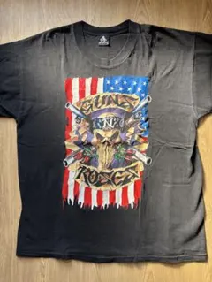 【90s】【美品】GUNS N' ROSES USA国旗スカル Tシャツのサムネイル