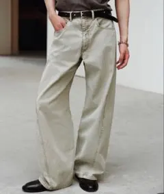 WYM LIDNM VINTAGE WASHED CURVED DENIM完売品