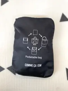 COMME CA ISM 折りたたみバッグ ブラック