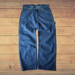 Leeペインターパンツカーゴワイド32濃紺デニムワーク古着