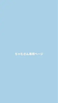 ちゃむさん専用ページ