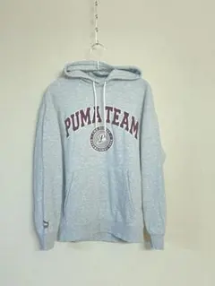 PUMA 「TEAM フーディー」 プルオーバーパーカー　ライトグレー
