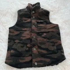 BEAMS HEART 迷彩　ベスト　カモフラ　L メンズ　ウール混　ビームス