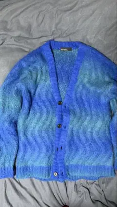 United Arrows 青 グラデーション カーディガン