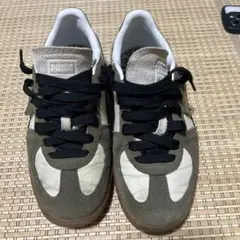 PUMA PALERMO オリーブ×ホワイト スニーカー