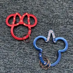 【未使用】TDR ミッキーマウス ミニーマウス　カラビナセット