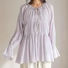 LOWRYS FARM ローリズファーム ヨウリュウシャーリングブラウス シャツ