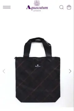 AQUASCUTUM トートバッグ 黒 保冷バック - メルカリ