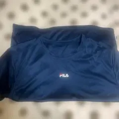 FILA ネイビー 半袖Tシャツ　極薄テロテロ素材涼しい未使用