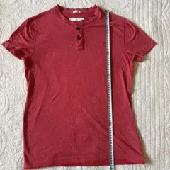 Abercrombie & Fitch ヘンリーネックTシャツ S レッド