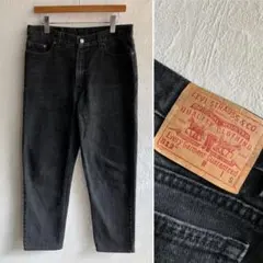 00S USA製 Levi's 512 後染め ブラックデニム