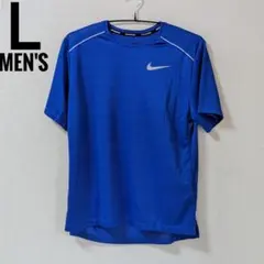 新品 L Nike マイラー 半袖tシャツ ランニング マラソン ブルー