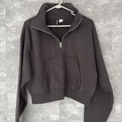 ハーフジップ スウェット