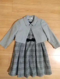 キャサリンコテージ グレー チェック柄 ワンピース 卒園式 入学式 ジャケット