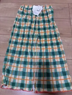 チェック柄ストレートパンツ110センチ