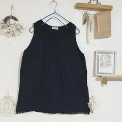 ☆ SM2 Samansa Mos2 ブラックノースリーブトップス