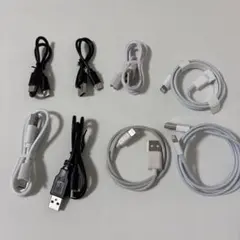 充電ケーブル8本セット（白・黒）