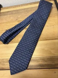 Salvatore Ferragamo ネクタイ 車柄 ネイビー