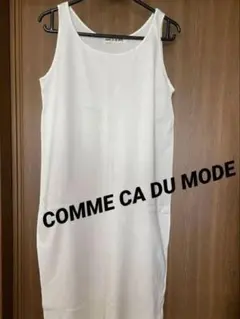 【新品】COMME CA DU MODE ノースリーブワンピース　白