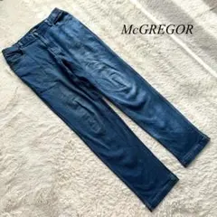 H1【マックレガー】デニムパンツ　ストレート　青　あったか　82 カジュアル