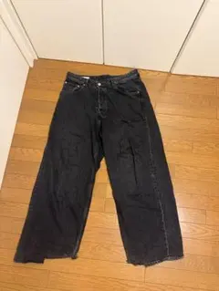 ZARA エクストラバギーデニムパンツ ブラック　42のサムネイル