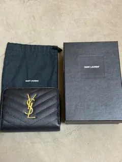 SAINT LAURENT 二つ折り財布　ブラック