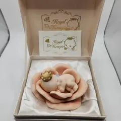 ロイヤル キューピー Royal Keropie 赤ちゃんとバラの置物 加藤工芸