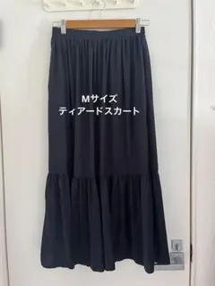 しまむら　hkworkslondon サテンティアードスカート　M 新品のサムネイル