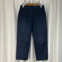 Theory セオリー パンツ クロップド丈 コットン ネイビー 38のサムネイル