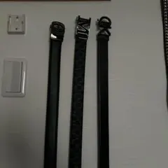 黒レザー ベルト 3本セット