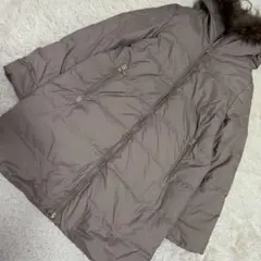 《良品》nano BASE ファー付きダウンコート ベージュ 38 キレイめ