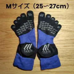 【Mサイズ】Tabio レーシングラン五本指　黒/青