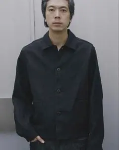 LIDNM LINEN CROPPED CHORE JACKET L