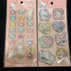 ハローキティ　ウォーターシール　おはじきふうシール　2枚セット　キティ　サンリオ