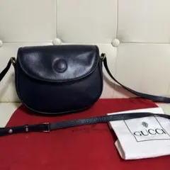 極　美品　付属品ありGUCCI オールド　グッチ　ミニ　ショルダー　バッグ　濃紺
