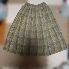 美品!！【Samansa Mos2】チェック柄ロングスカート　Fサイズ